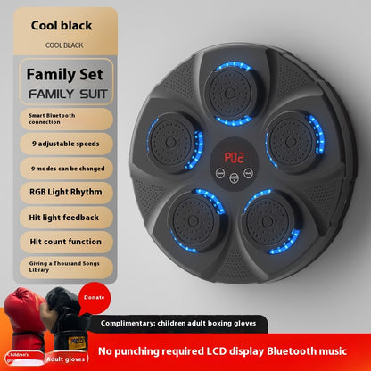 Children'S Music Boxing Machine Blue Light Hitting Reaction Boxing Target Intelligent Electronic Wall Target
