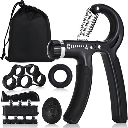 Hand Grip Strengthener,Grip Strength Trainer,22-132 Lbs Adjustable Resistance Forearm Exerciser Workout for Rehabilitation Athletes Climbers Musicians